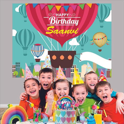 Customised Hot Air Ballon Birthday Backdrops Theme