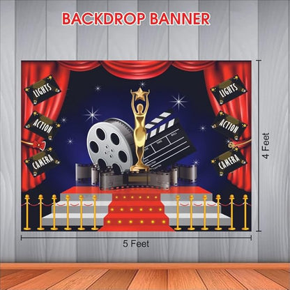 Bollywood Movie Night Backdrop Theme for Party Decorations