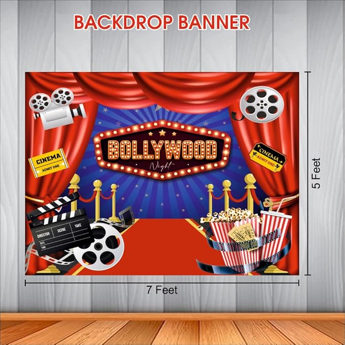 Bollywood Night Backdrop Theme for Party Decorations