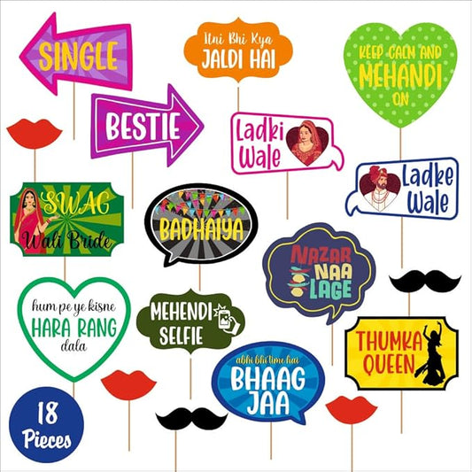Bride Groom to be Cute Props for Wedding Bridal Groom Shower (Pack of 1-20 Pcs, Multicolor, Size: 5x3in)
