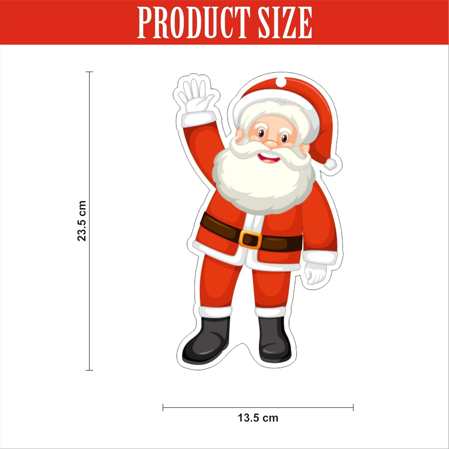 Christmas Hanging Danglers Paper Santa and Bells Ornaments