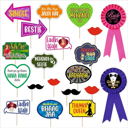 Bride Groom to be Cute Props for Wedding Bridal Groom Shower (Pack of 1-20 Pcs, Multicolor, Size: 5x3in)