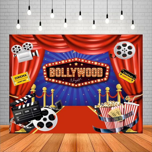 Bollywood Night Backdrop Theme for Party Decorations