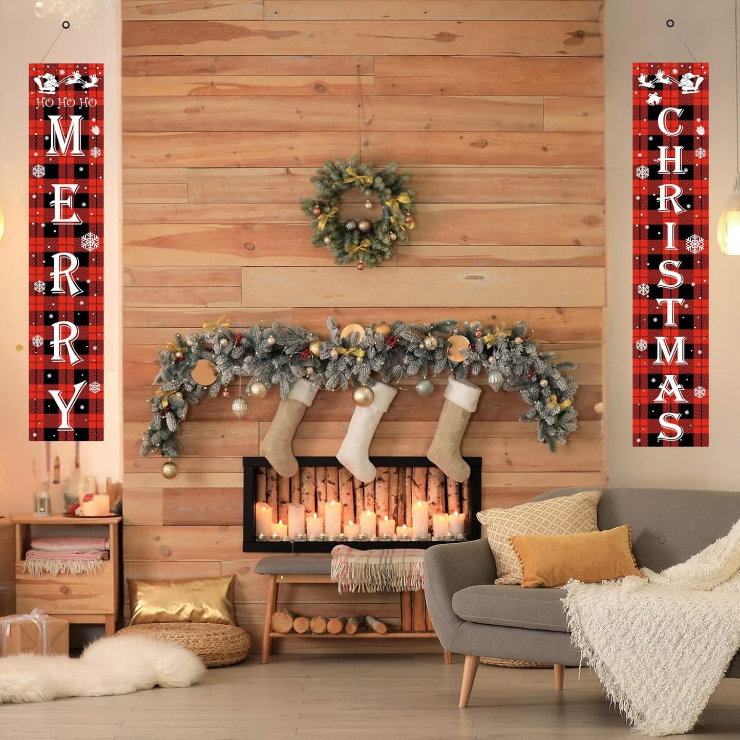 Merry Christmas Porch Sign Banner