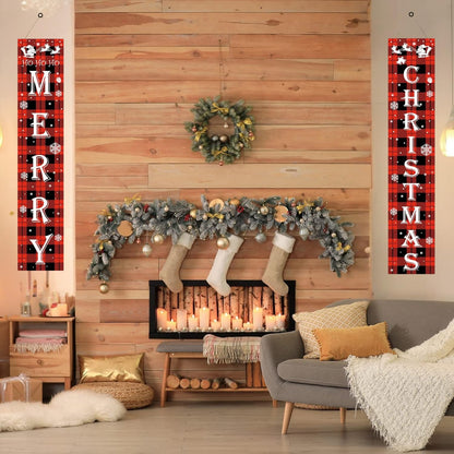 Merry Christmas Porch Sign Banner