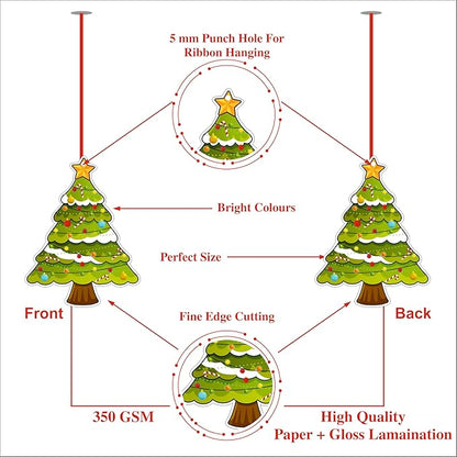 Christmas Hanging Danglers Paper Tree Ornaments