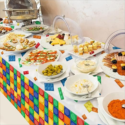 Building Block Rectangular Table Cover for Kids