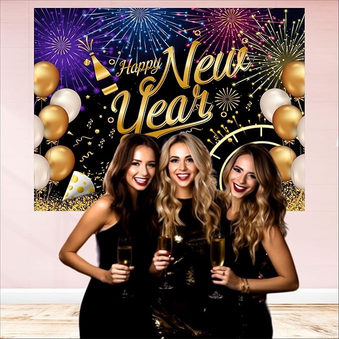 Happy New Year Backdrop Decoration Items for Home