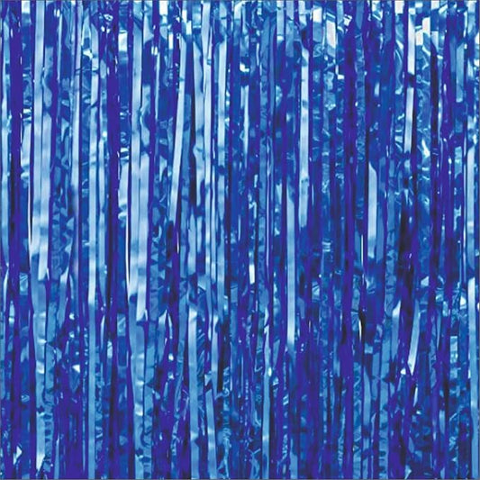 Blue Foil Curtains for Decoration Fringe Curtain for Birthday