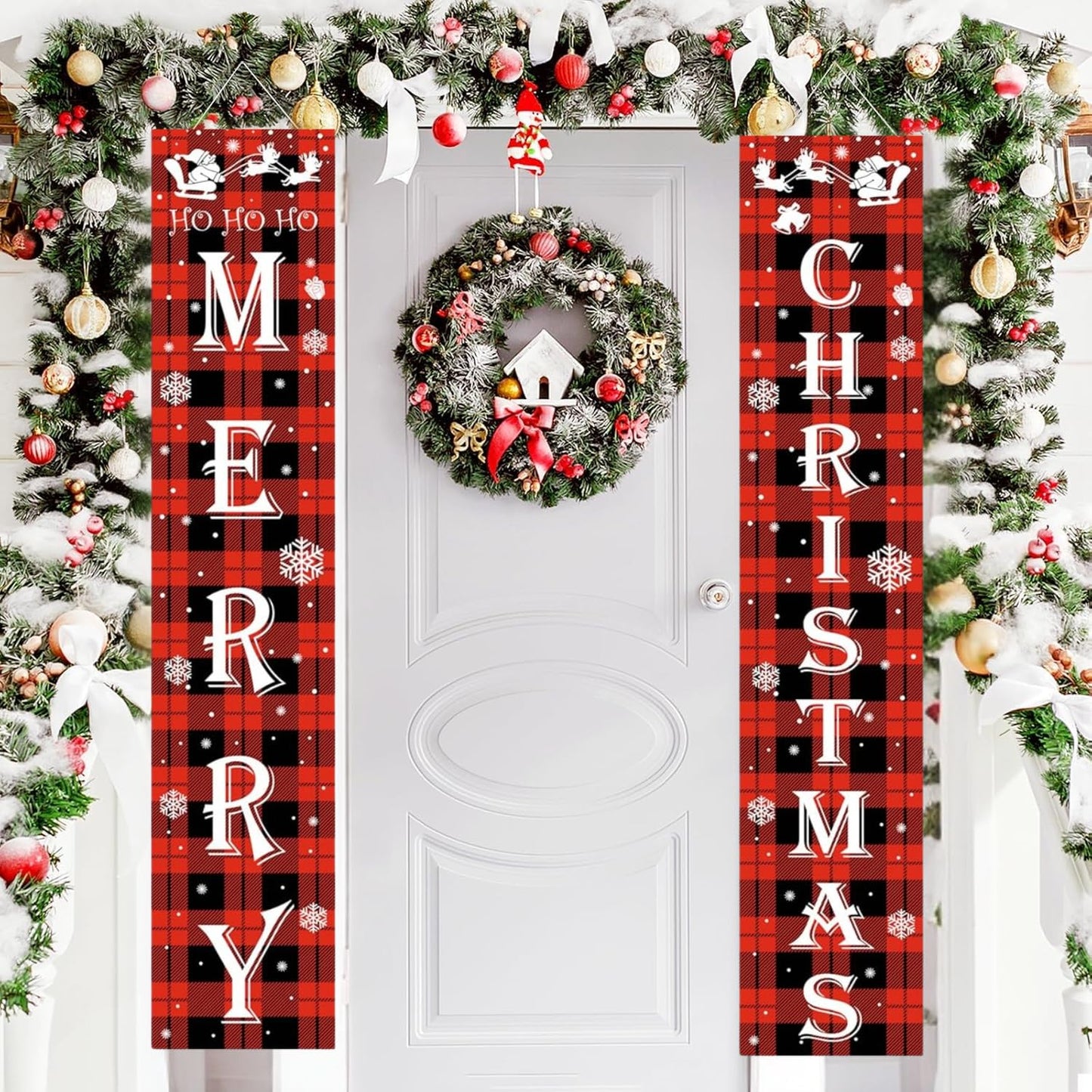 Merry Christmas Porch Sign Banner