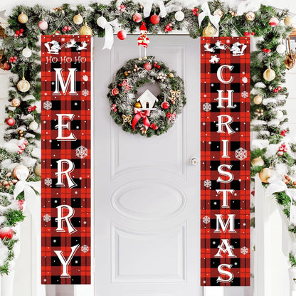 Merry Christmas Porch Sign Banner