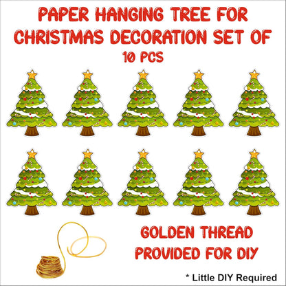 Christmas Hanging Danglers Paper Tree Ornaments