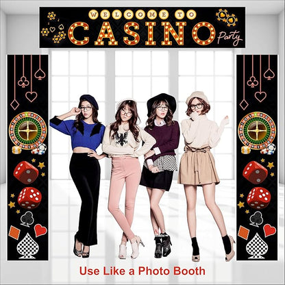 Welcome to Casino Backdrop Theme For Party Decoration