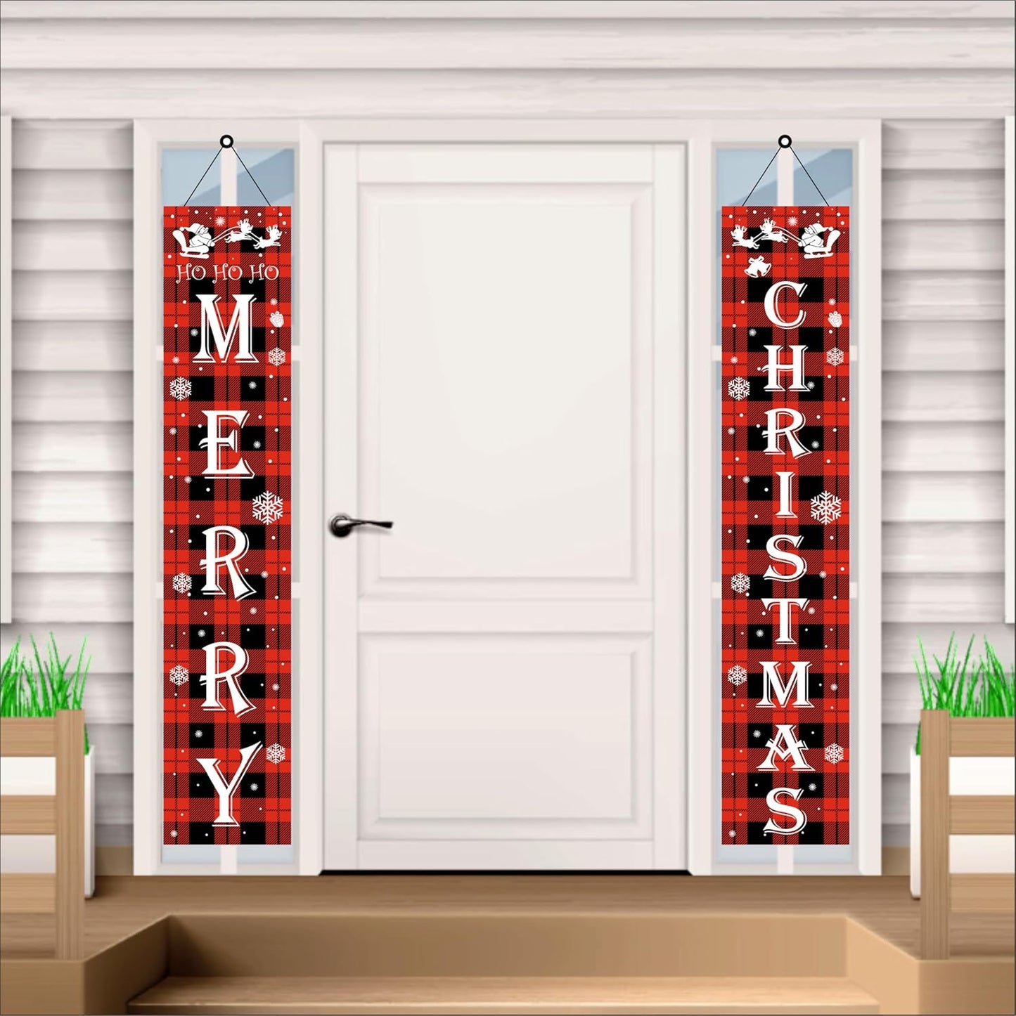 Merry Christmas Porch Sign Banner