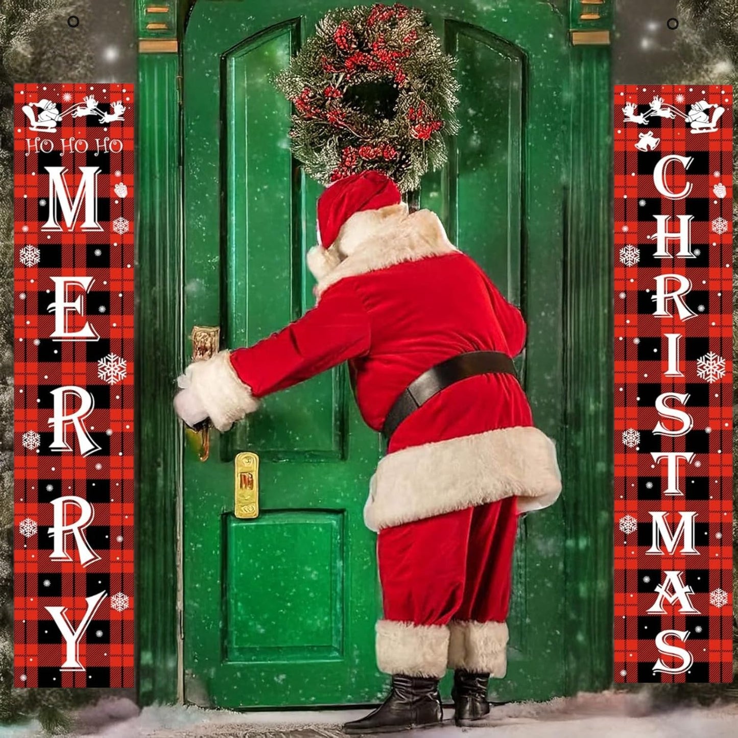 Merry Christmas Porch Sign Banner