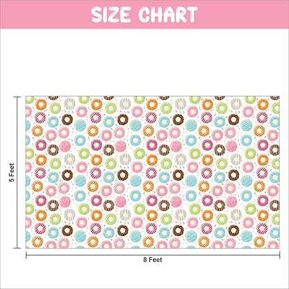 Donuts Block Rectangular Table Cover for Kids Birthday Party