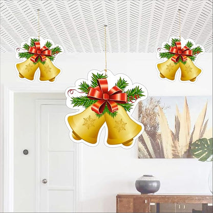 Christmas Hanging Danglers Paper Bells Ornaments