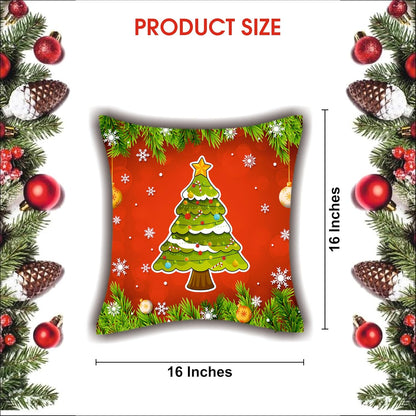 Christmas Decorative Printed Cushion Covers Pack of 6