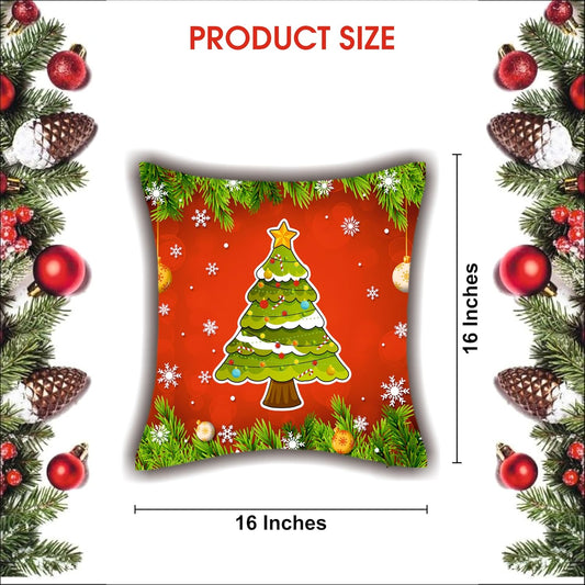 Christmas Decorative Printed Cushion Covers Pack of 6