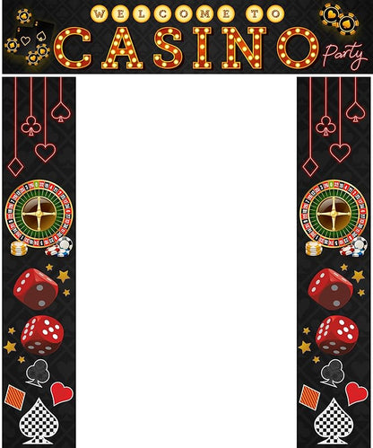 Welcome to Casino Backdrop Theme For Party Decoration