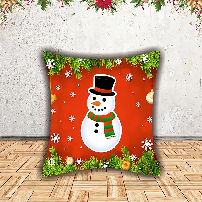 Christmas Decorative Printed Cushion Covers Pack of 6