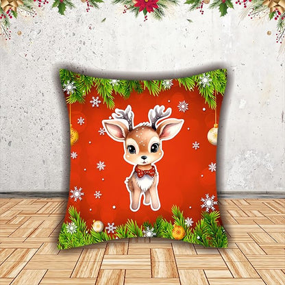 Christmas Decorative Printed Cushion Covers Pack of 6