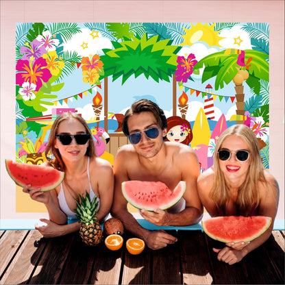 Aloha Theme Backdrop | Birthday Banner for Decoration
