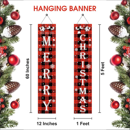 Merry Christmas Porch Sign Banner