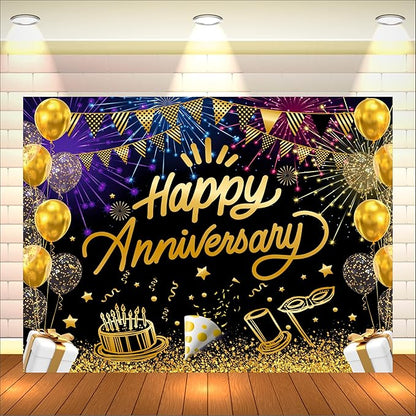 Happy Anniversary Backdrop for Celebration