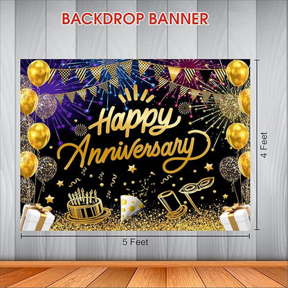 Happy Anniversary Backdrop for Celebration