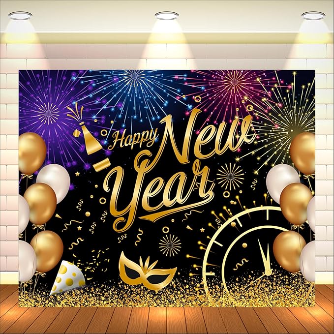 Happy New Year Backdrop Decoration Items for Home