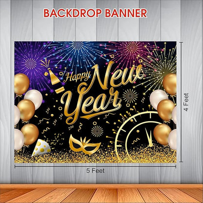 Happy New Year Backdrop Decoration Items for Home