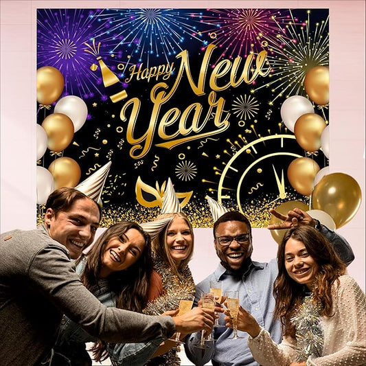 Happy New Year Backdrop Decoration Items for Home