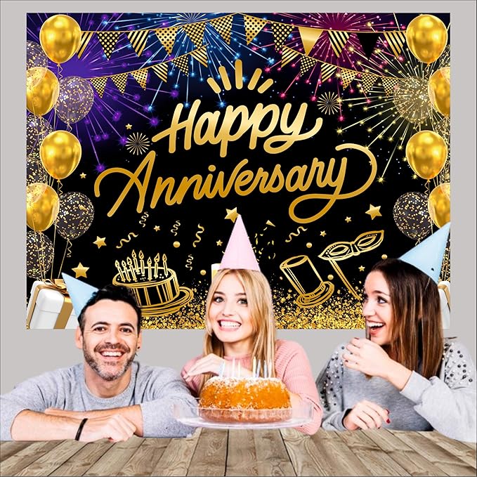 Happy Anniversary Backdrop for Celebration