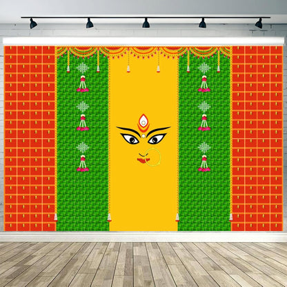 Navratri Decorative Theme Backdrop Decoration Set for Pooja & Garba