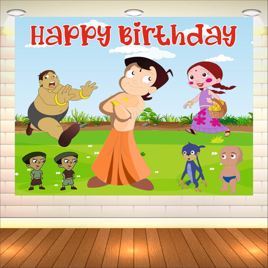 Chhota Bheem Birthday Theme Backdrop for Kids