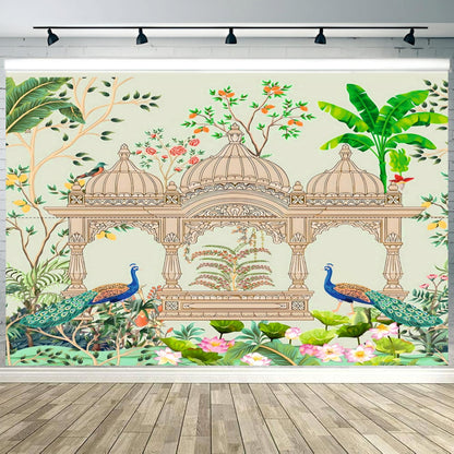 Peacock Decorative Theme Backdrop for Events, Home & Photoshoots