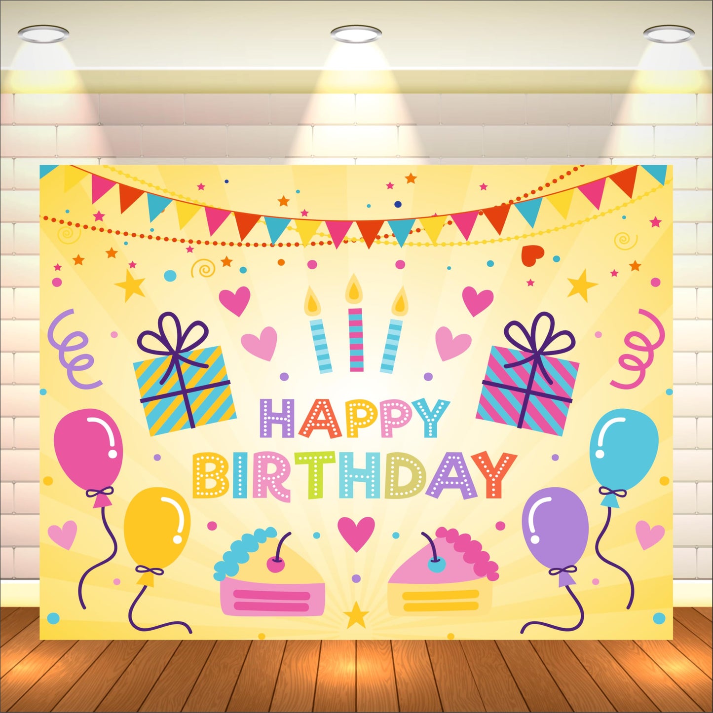 Happy Birthday Theme Birthday Backdrop for Kids