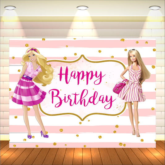 Princess Theme Birthday Backdrop for Kids