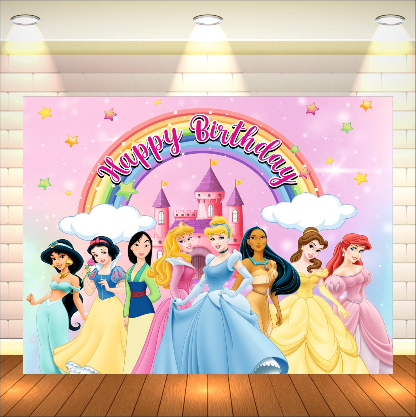 Princess Doll Theme Birthday Backdrop for Kids