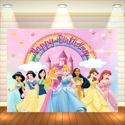 Princess Doll Theme Birthday Backdrop for Kids