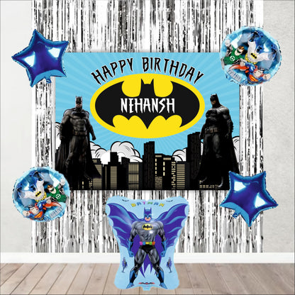 Batman Birthday Backdrop Theme for Kids (Pack of 8)