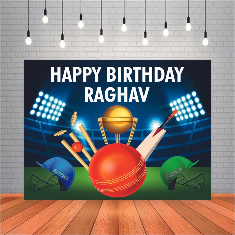 Customised Cricket Birthday Banner Theme