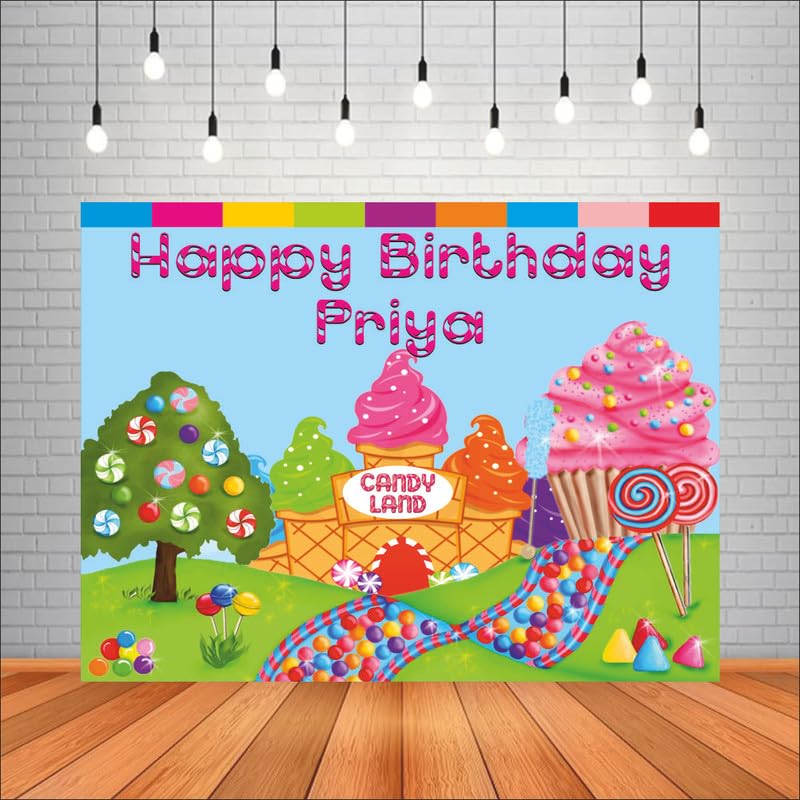 Customised Candyland Birthday Banner Theme