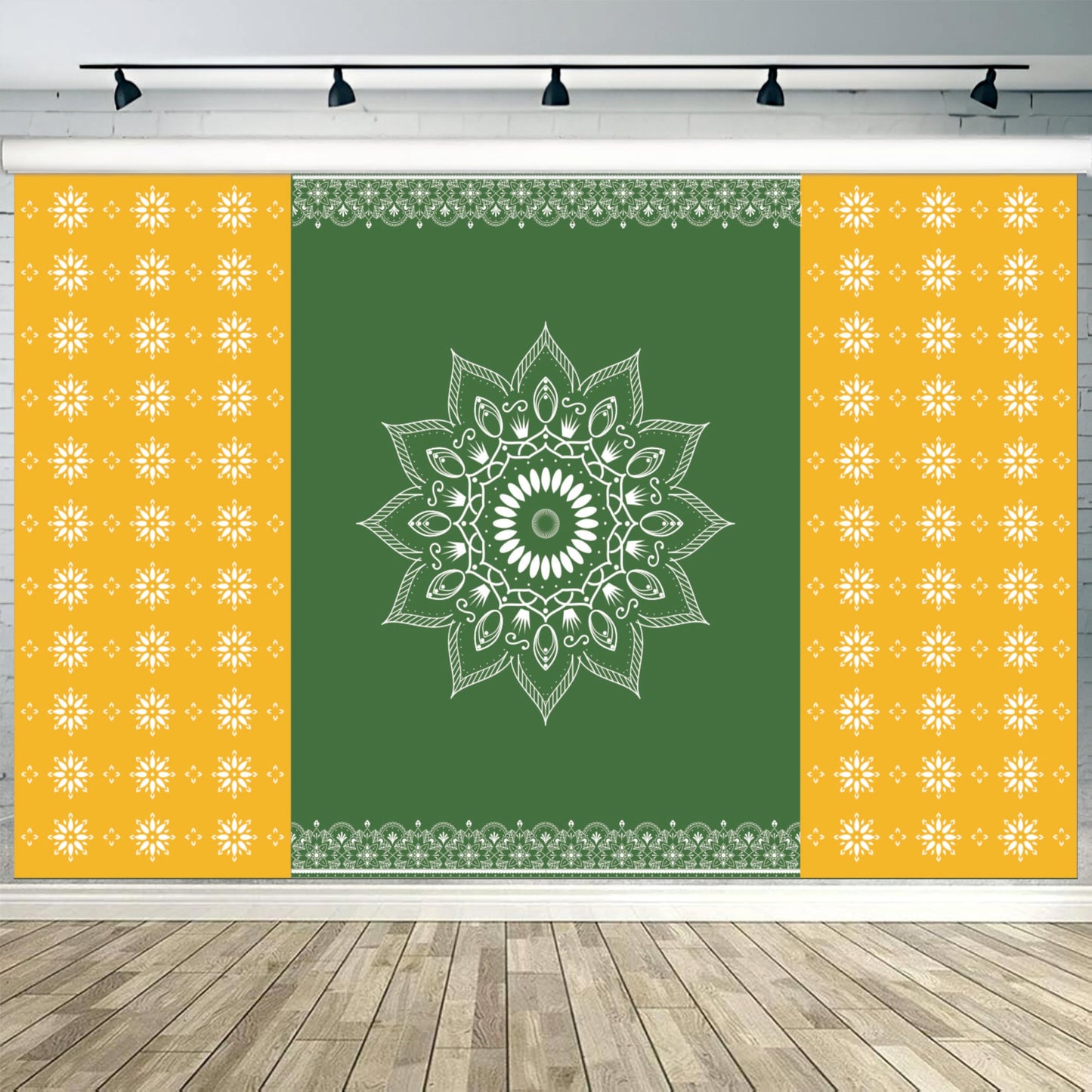 Pooja Decorative Theme Backdrop for Pooja, Mandap, Haldi & family events