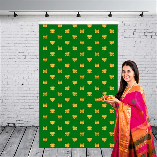 Green Decorative Theme Backdrop for Events, Home & Photoshoots