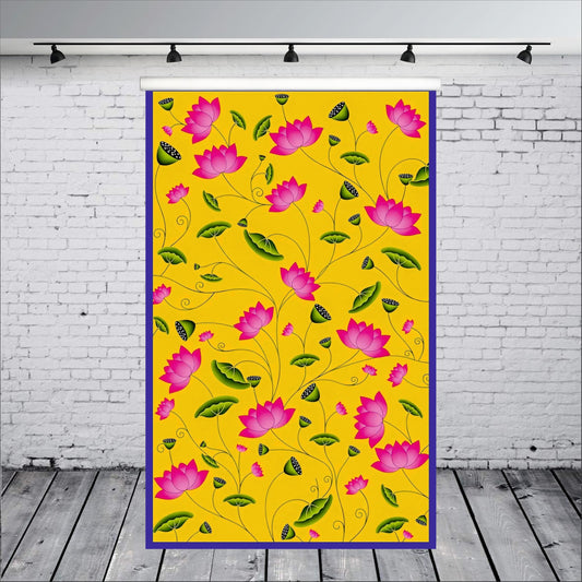 Lotus Flowers Decorative Theme Backdrop for Events, Home & Photoshoots