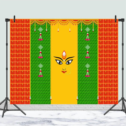 Navratri Decorative Theme Backdrop Decoration Set for Pooja & Garba