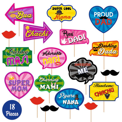 Baby Shower Photo Booth Props & Stickers Set