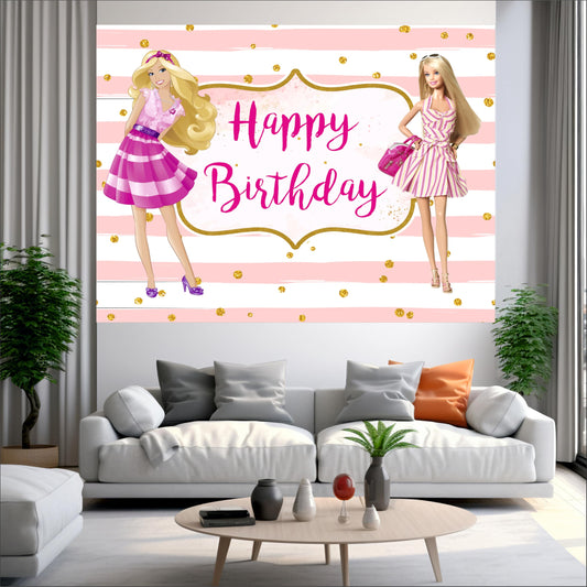Princess Theme Birthday Backdrop for Kids